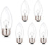 Jacqings B11 Lighting Torpedo Clear C35 CTC 40W E26 Base Decorative Incandescent Light