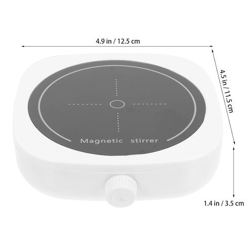 Magnetic Stirrer with Stir Bars and Power Cord, Lab Mechanical Stirrer lab Magnetic stir Plate Labs stirrers Plate licuadora pequeña Laboratory Stir Machine Appendix Glass (White,Heating)