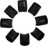 8-Pack Black Folding Chair Stabilizer Caps - Durable Plastic End Caps for Outdoor Stability