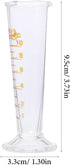 ULTECHNOVO Lab Graduated Measuring Cup, Glass Conical Beaker with Spout Wide Mouth 10ml Glass Measuring Beaker Cups Mini Glass Scale Graduated Cylinder for Lab Kitchen by ULTECHNOVO