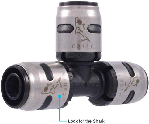 SharkBite 1/2 Inch EvoPEX Tee, Pack of 3, Push to Connect Plumbing Fitting, PEX, K362Z3