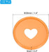PATIKIL 35mm 1-1/2" Orange Plastic Round Book Binding Discs, 22 Pcs Discbound Expansion Discs