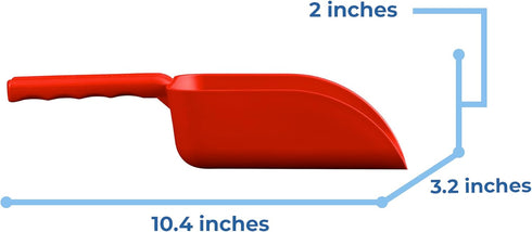 Vikan Remco 63004 Color-Coded Plastic Hand Scoop, 16 oz, BPA-Free Food-Safe Kitchen Utensils, Red