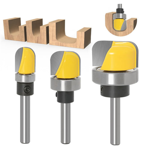 ASNOMY 1/4 Inch Shank Bowl and Tray Router Bit,3Pcs Cove Juice Groove