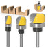 ASNOMY 1/4 Inch Shank Bowl and Tray Router Bit,3Pcs Cove Juice Groove