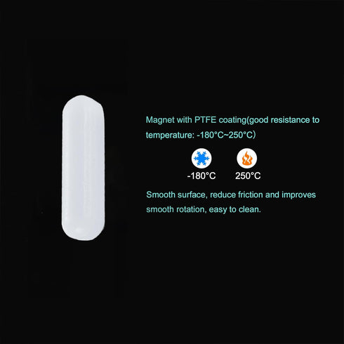 MECCANIXITY Magnetic Stirrer Mixer Stir Bar Rod 5/10/15/20/25mm PTFE Coating Magnet White for Laboratory, 5Pcs
