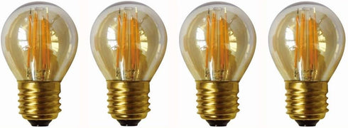 4W G45 Dimmable Bulb G45 Bulbs E26/E27 Light,G14/G45 Shape,E26/E27 Glass,2300K Pack 6 LED Filament LED Vintage Edison