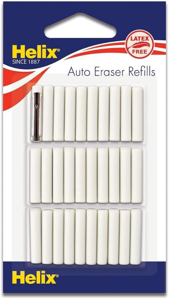 Helix 19071 Pack of 30 Automatic Eraser Refills