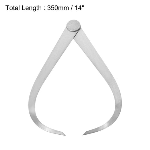 uxcell 350mm 14-inch Inside Outside Caliper, Stainless Steel Measuring Tool, 1 Pair