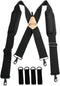 MELOTOUGH Tool Belt Suspenders with Flexible Adjustable Straps, Moveable Padded Shoulders & 4 Loop Attachments