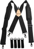MELOTOUGH Tool Belt Suspenders with Flexible Adjustable Straps, Moveable Padded Shoulders & 4 Loop Attachments