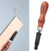 V Type Push Groover, Adjustable Wood Handle Leather Craft Tool for Professional Leather Workers
