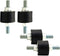 M10 Rubber Studs Shock Absorber Anti-Vibration Isolator Mounts 4 Packs, Rubber Cylindrical Vibration Isolation Mount