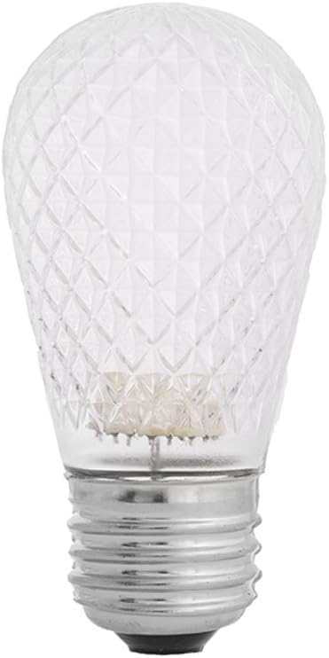 Cool White S14 LED Faceted Lens - Patio String Light Bulb