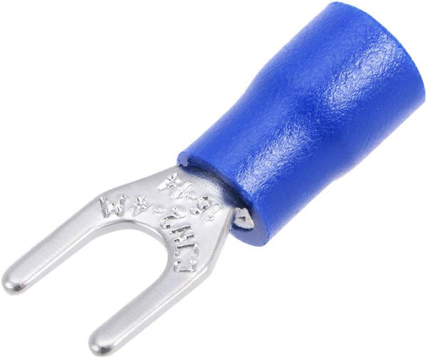 uxcell 1000Pcs SV2-4M Insulated Fork Spade U-Type Wire Connector Electrical Crimp Terminal 16-14AWG