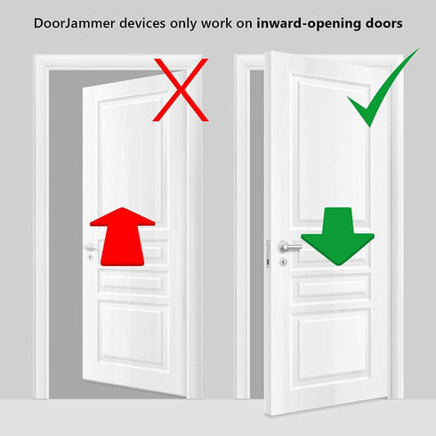 DoorJammer DJ3 Portable Door Lock Brace for Home Security and Personal Protection | Hotel Room, Apartment Safety