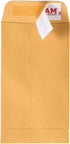 JAM PAPER #5.5 Coin Business Envelopes, Peel and Seal Closure, 50/Pack, Brown Kraft Manila, 3 1/8 x 5 1/2