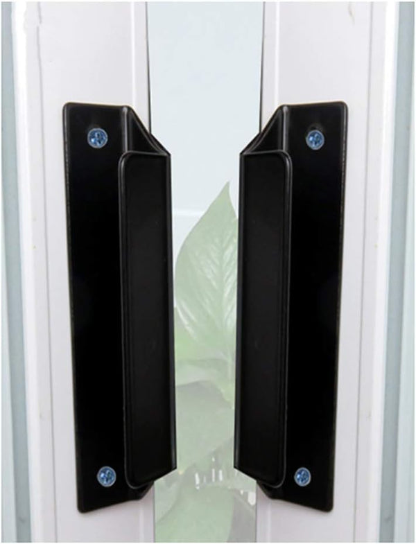 xing Aluminum Barn Door Hardware Handle, Black, 90x20mm / 3.54x0.79inch, Knob (2 Pieces)