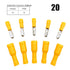 Bullet Butt Connectors - Sopoby 100pcs Assorted Insulated Female & Male Crimp Wire Terminals