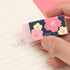 Cauaoa 3 Pcs Pink Lovely Cherry Blossoms Rubber Erasers Sakura Petal Sketch Painting Pencil Correction Tool School