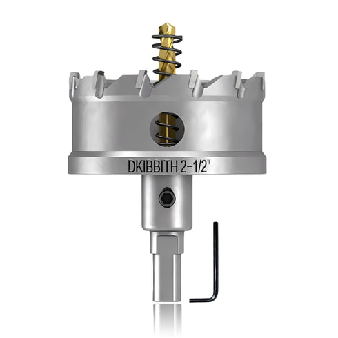 TCT Hole Saw Set, 2-1/2"(64mm) Heavy Duty Tungsten Carbide Tipped Cutters for Stainless Steel, Copper, Plastic & More