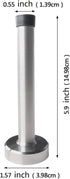Door Stopper 6 Inch Extra Long Stainless Steel Wall Protector with Sound Dampening Rubber Bumper Tip