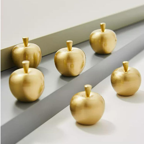 Generic Personalized creative solid brass apple knob drawer shoe cabinet cupboard wine Bedside table dresser door