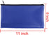 Bank Bag Money Pouch, Leatherette Security Deposit Bags, Utility Zipper Bags, 11x6 inch, 4 Pack, Blue