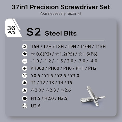 AXTH 37in1 Set, Stocking Stuffers for Men Adults Him, Small Precision Screwdriver Christmas Gifts, Professional