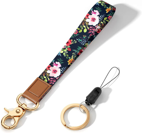 Hsxnam Cute Wrist Lanyard Key Chain, Wristlet Strap Keychain Holder for Women Men, Car Keys ID Badges