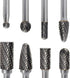 Carbide Burr Set, 8pcs JESTUOUS 1/4 Inch Shank Diameter Double Cut Rotary Files for Metal Grinding and Polishing
