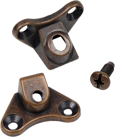 24Pcs Zinc Alloy Right Angle Support Brackets for Corner Shelving - Red Bronze