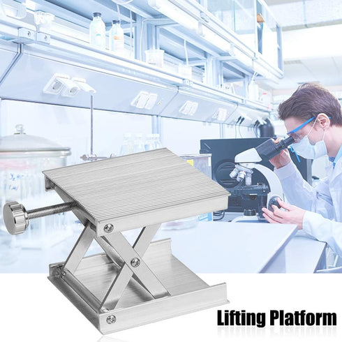 CALIDAKA Lab Scissors Jack, Stainless Steel Laboratory Support Jack Platform for Science Experiment