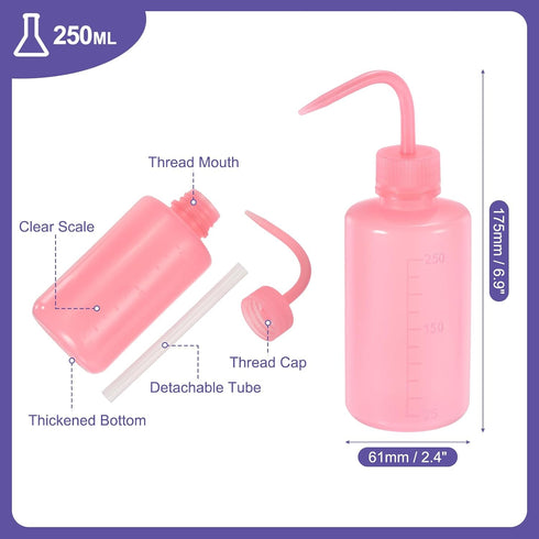 PATIKIL 12 Pcs 8oz Lab Squeeze Bottle, 250ml Plastic Safety Wash Bottles for Cleaning Water Tools and Experiments