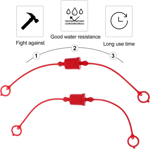 3/8" Hydraulic Quick Connector Dust Protection Cap, Plastic Hose Thread Kit for Tractor Grapple