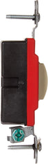 Leviton 1221-2IL 20-Amp, 120/277-Volt Toggle Locking Single-Pole AC Quiet Switch, Ivory