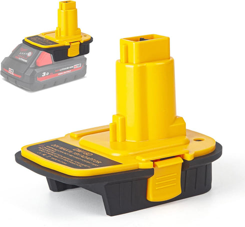 DM18D Converter for DeWalt 18v to 20v Battery Adapter, for Milwaukee M18 Batteries, Upgraded Version with USB