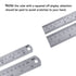 ZZTX Heavy Duty 100% Stainless Steel Ruler Set, 12 Inch + 6 Inch Metal Rulers Kit for Easy Measurements