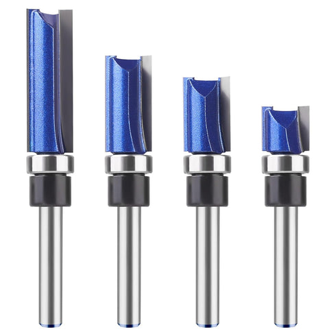 BAIDETS Pattern Flush Trim Router Bits 1/4 Shank, Bottom Bearing Pattern Router bit