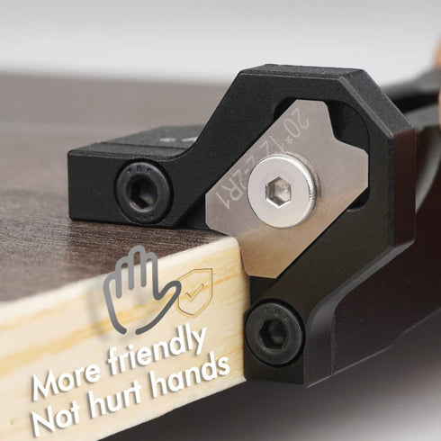 Woodworking Veneer Edge Trimmer, R1+R2 Chamfer Plane, Edge Banding Cutter, Manual Planer Blade for Wood