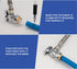 Toilet Water Supply Line Kit, 1/4 Turn 1/2 Inch Angle Push Fit Stop & 12" Stainless Steel Flexible Connector