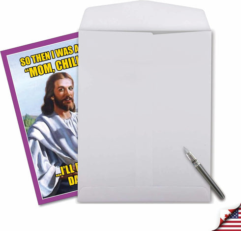 NobleWorks Jumbo Humorous Mother's Day Greeting Card 8.5 x 11 Inch with Envelope, Oversize Jumbo Mom J0214MDG