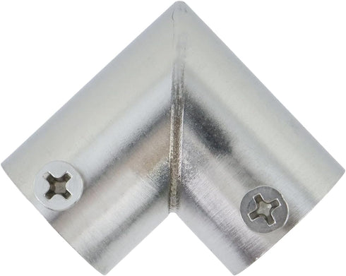 3/4-inch 2-Way Handrail-4pcs L Corner Pipe Fitting Connector Fit OD Pipe Stainless Steel Rail Pipe Fittings for DIY