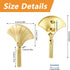 2pcs Closets MOROBOR Ginkgo Leaf Shape Knob Handles, Golden Creative Pull Hardware Furniture Knob Handles Drawer