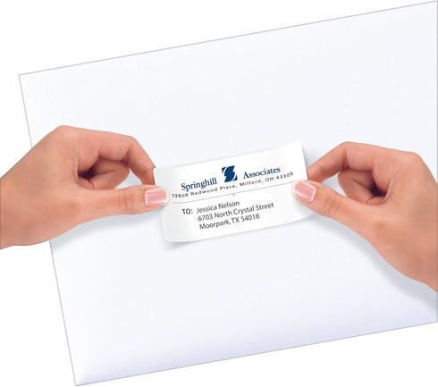Avery Printable Repositionable Shipping Labels with Sure Feed, 2" x 4", White, 250 Blank Mailing Labels (58163)