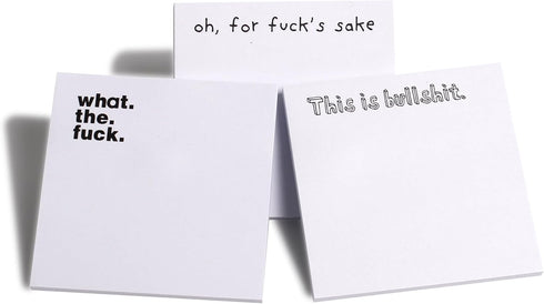Funny Sticky Note What The F*cks, Novelty Notepads, Funny Sassy Rude Desk Accessory Gifts for Friends