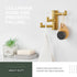 Angle Simple 3 Arms Towel Hook, Brushed Gold 304 Stainless Steel Swivel Triple Towel Holder, Wall Mount