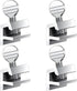4 Pack Sliding Window Locks Adjustable Aluminum No-Drill Security Locks for Sliding