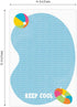Summer Vibes Sticky Note Set, 4" x 6" Repositionable Pads with Five Modern Beach Theme Designs