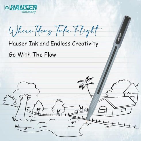 HAUSER YOLO Trendz Ballpoint Pens, 10 Pack, 1.0mm Colorful Pens for Note-Taking and School Supplies